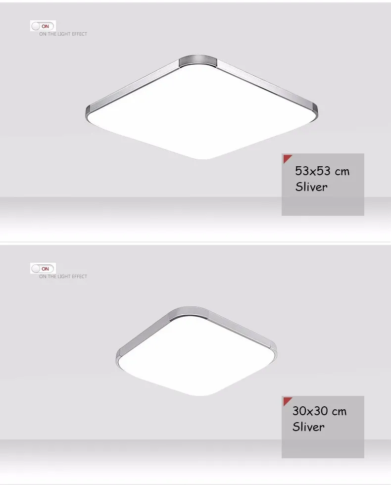 DX Ultra-Thin Square gold silver Ceiling Lights (9)