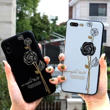 

for iPhone X XS Max XR 7 plus 6 6s plus silicone 8 8plus frosted soft shell 3D Embossed carvings Three-dimensional phone case
