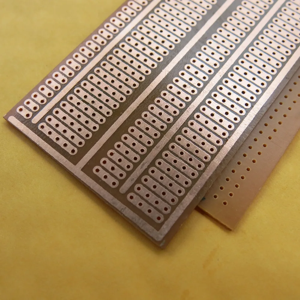 

5pcs/lot 5x9.4cm 2-5er joint holes prototyping circuit board Stripboard Veroboard pcb Single Side Platine breadboard experiment