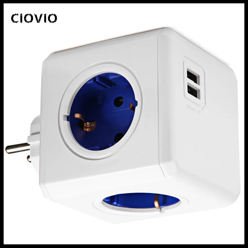 Skup Inteligentny dom Cube gniazdo zasilania ue podłącz gniazdo 4 gniazda 2 Adapter do portów USB listwa zasilająca rozszerzenie Adapter wielu przełączane gniazda