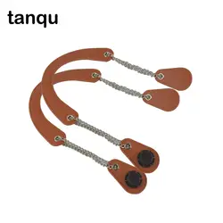 Tanqu 1 пара Серебряная цепочка handlle с лаконичным изогнутая ручка для сумки падение конце для O одной ручке для obag Ручка Женщины сумка