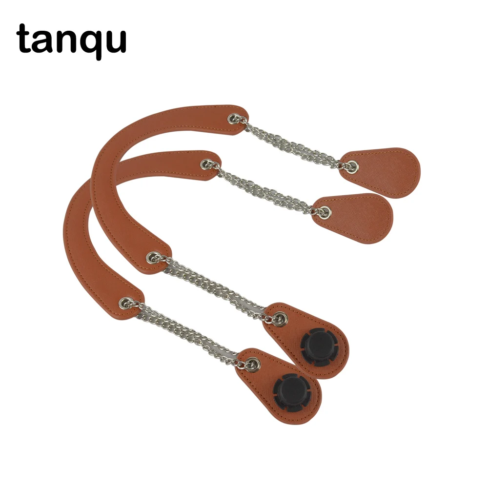 

tanqu 1 pair silver chain handlle with Concise curved handbag Handle drop end for O Bag handle for obag handle women bag