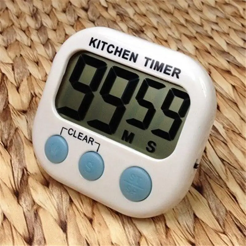 Большой ЖК-дисплей кухня приготовления таймер отсчет-Вниз Вверх часы Громкий будильник Магнитный