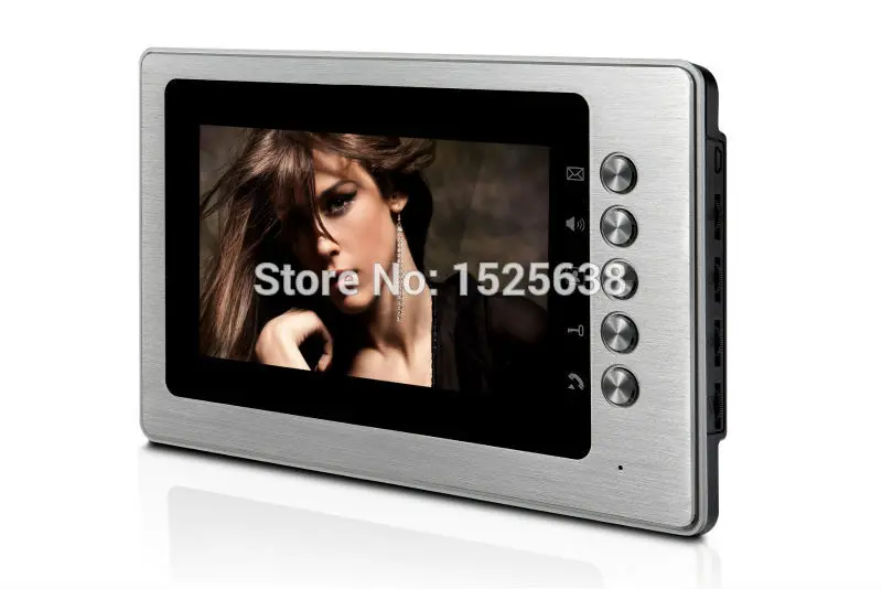 

Luxury Aluminum 7 Inch LCD Video Door Phone Music Doorbell Intercom System Wired Indoor Monitor
