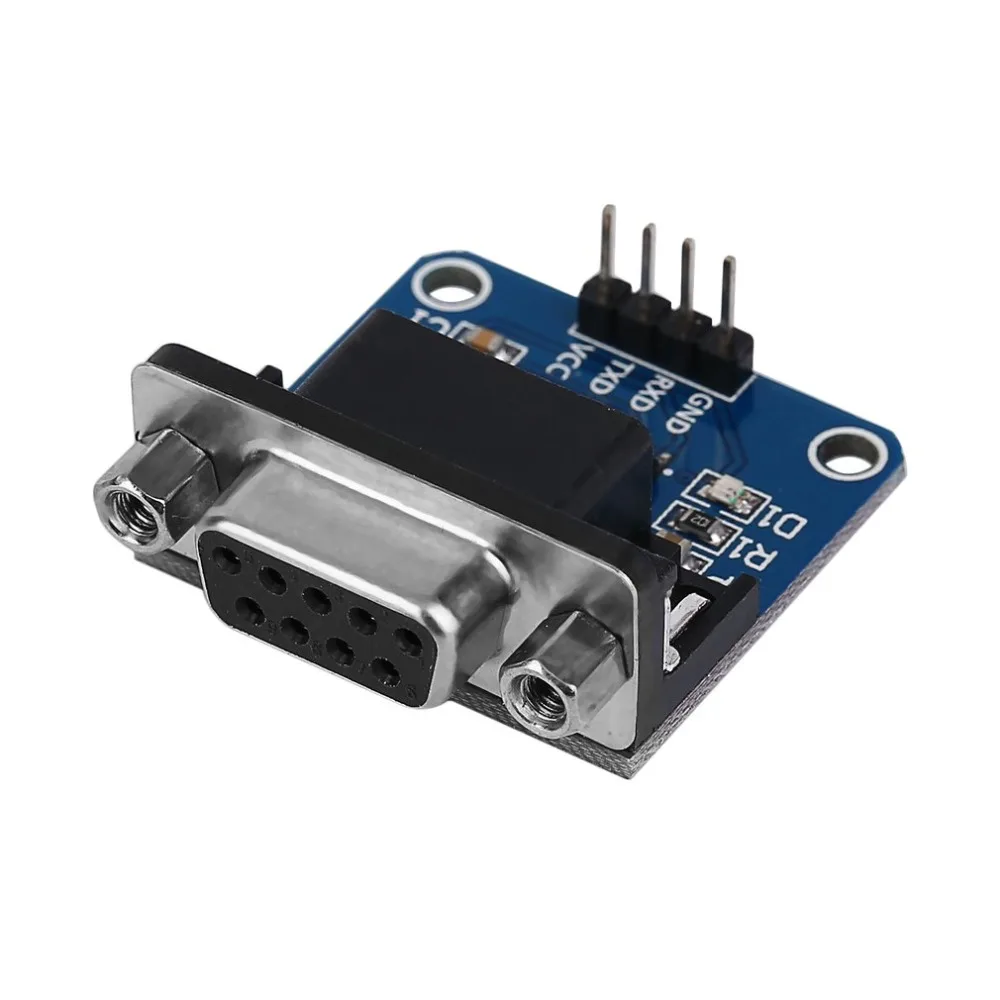 Portable DB9 Connector with Cable MAX3232 RS232 to TTL Serial Port Converter Module 3.3V-5.5V Electronic Components