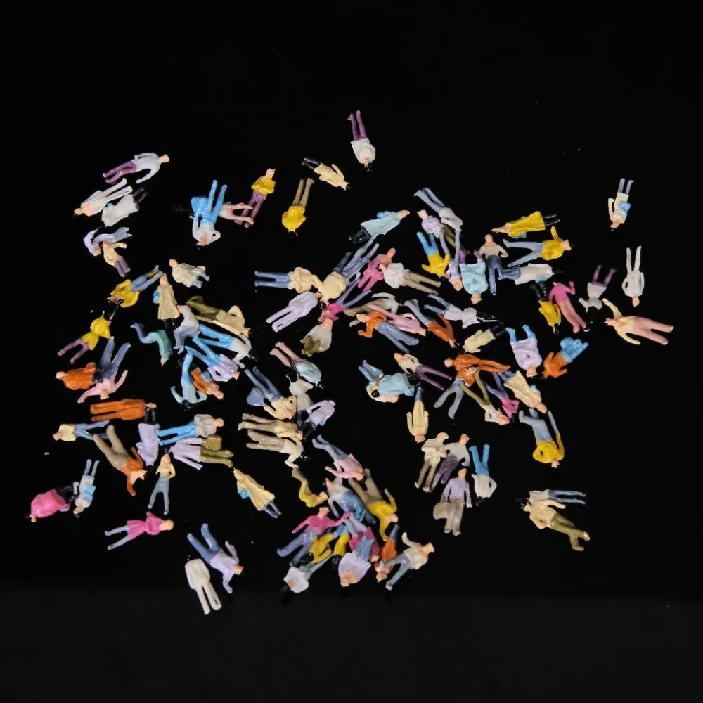 New Painted Model Train Figures Building Layout Train Railway