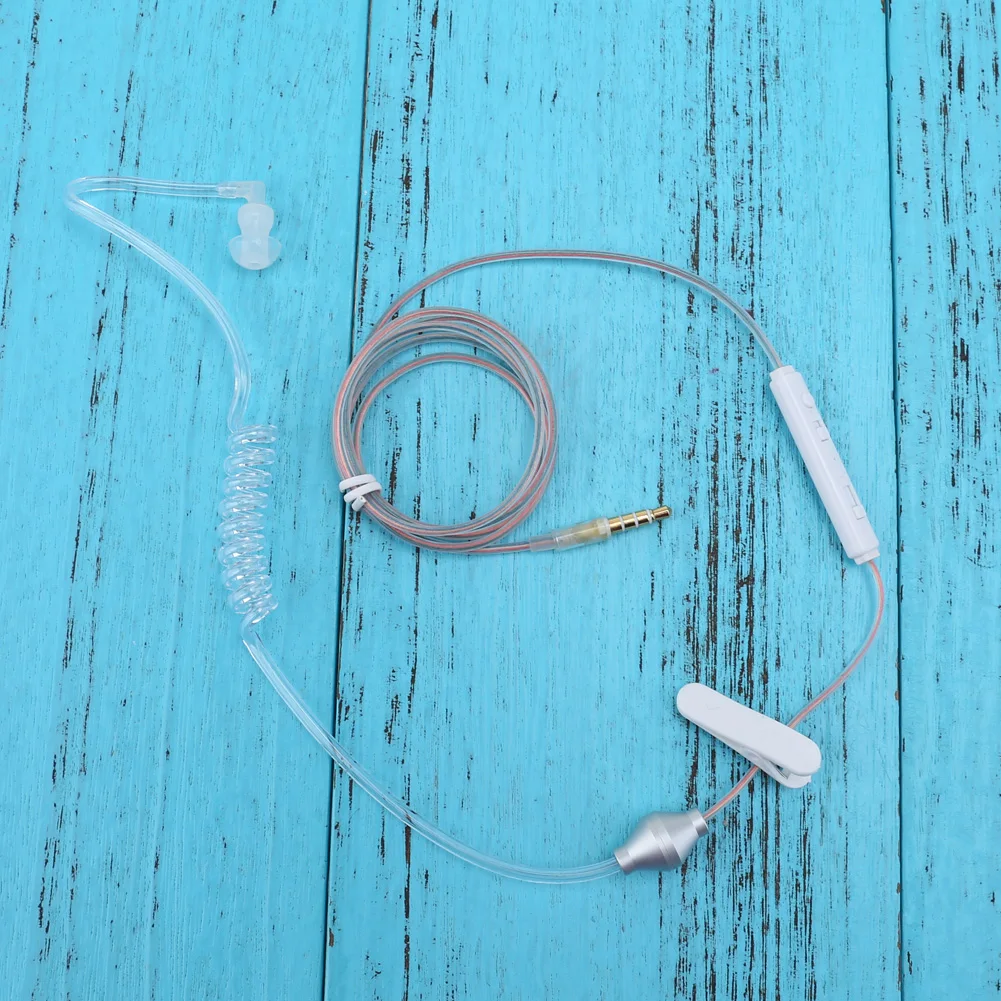  Anti Strahlung Beweis Covert Akustische Rohr Ohrhörer 35mm Luftschlauch Kopfhörer Headset für iPhon