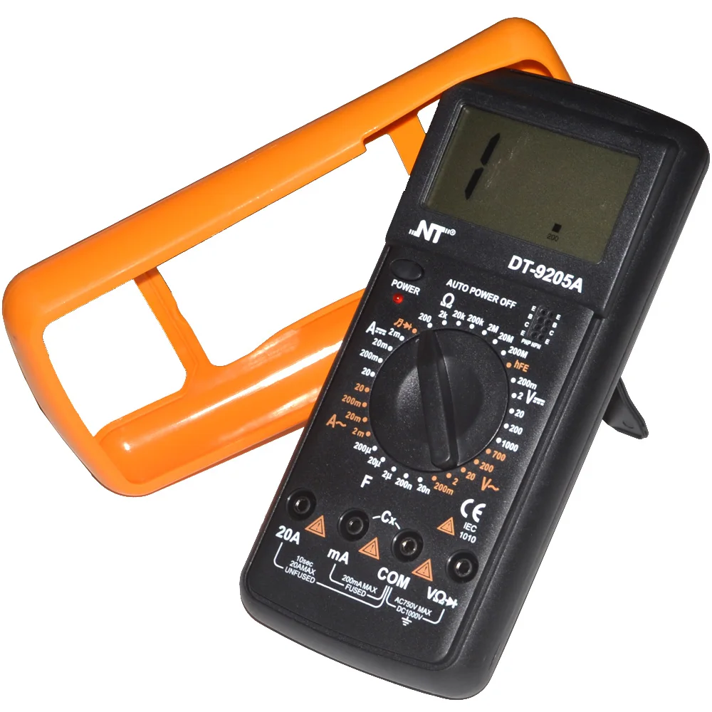 מולטימטר מקצועי וולטמטר אמפרמטר AC DC OHM וולט גייג' אמפר נוכחי עם מחוג טווח אוטומטי בדיקת מתח