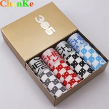 Chenke Для мужчин Нижнее Бельё для девочек шорты-боксеры Модальные шелк льда трусы Мужской Высококачественная брендовая одежда в клетку пикантные удобные Трусики для женщин плюс Размеры 3XL