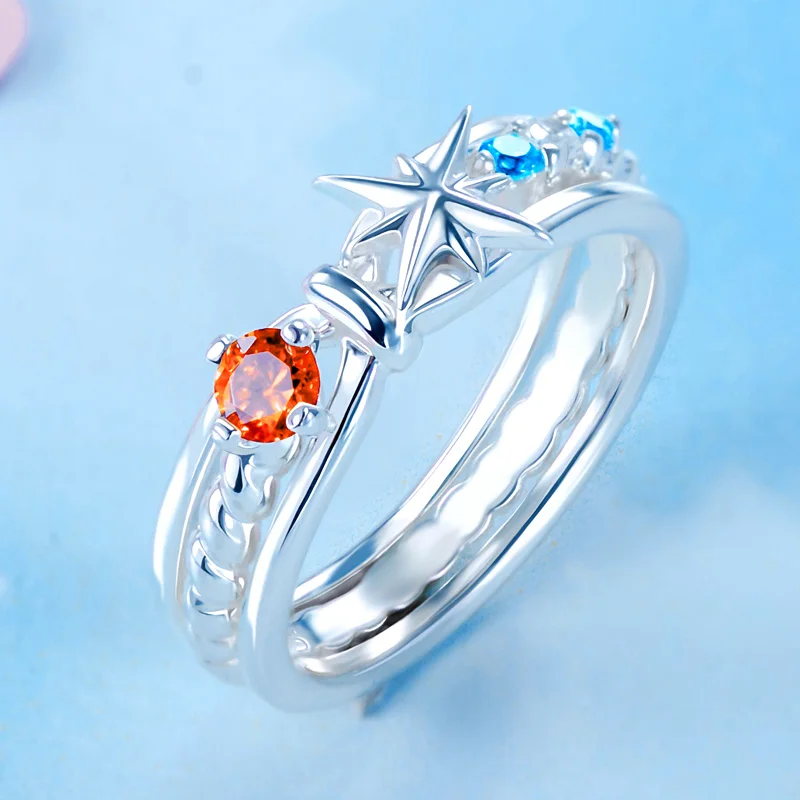 Бесплатная доставка кольцо с надписью Miyamizu Mitsuha серебряное для пары|925 sterling silver|ring