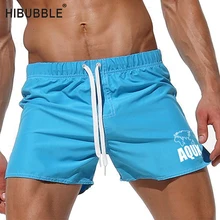 HIBUBBLE, одноцветные купальные костюмы для мужчин, для геев, для плавания,, Мужская одежда для плавания, для серфинга, мужские плавки, купальный костюм, пляжные шорты с карманами