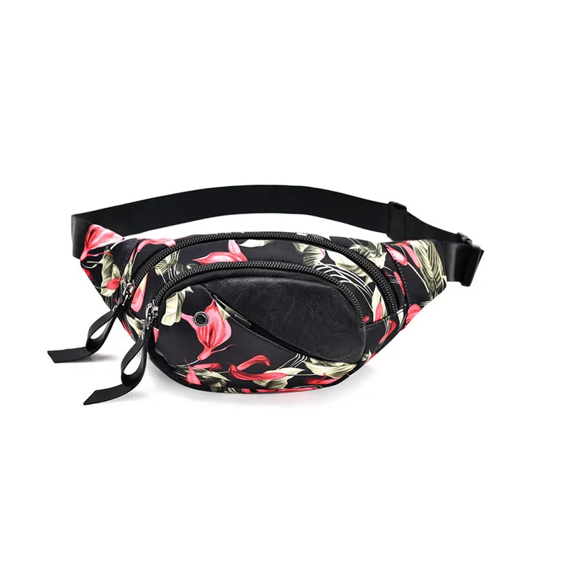 Women's Hip Bag Fanny Pack Butterfly Waist Bag Floral Female Chest Pack