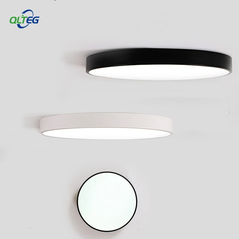 QLTEG LED Moderne Acryl Legierung Runde 5 cm Super Dünne LED Decke Licht Oberfläche Lampe Wohnzimmer Beleuchtung Leuchte Für foyer Schlafzimmer Online