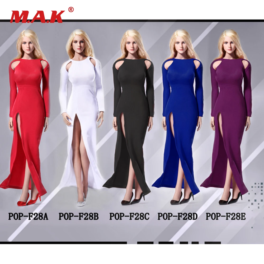 1/6 Female Action Figure Clothes F28 NIKITA Bare shouldered Evening