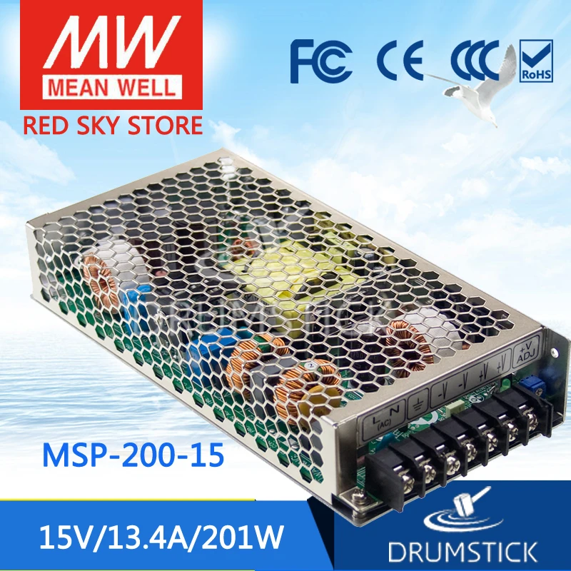 Mean Well 200W 15V SE-200-15 AC/DC Single Output Switching Power Supply MW PSU 