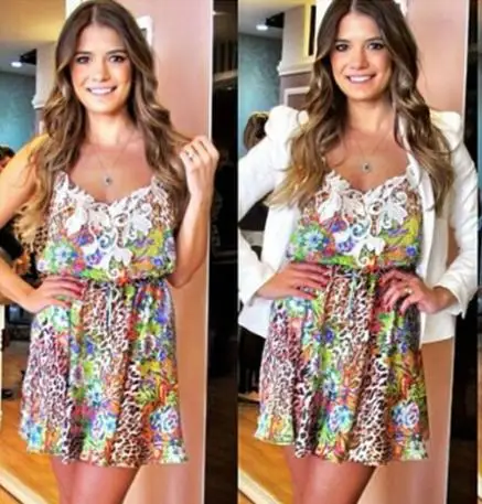 Новый Vestidos женщины летнее платье 2016 В вырезом без рукавов Vestido де феста мода