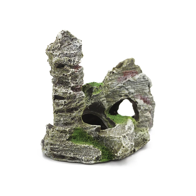 2 шт. аквариум креативная Смола скала для декорирования моделирование горная пещера пейзаж аквариума украшения