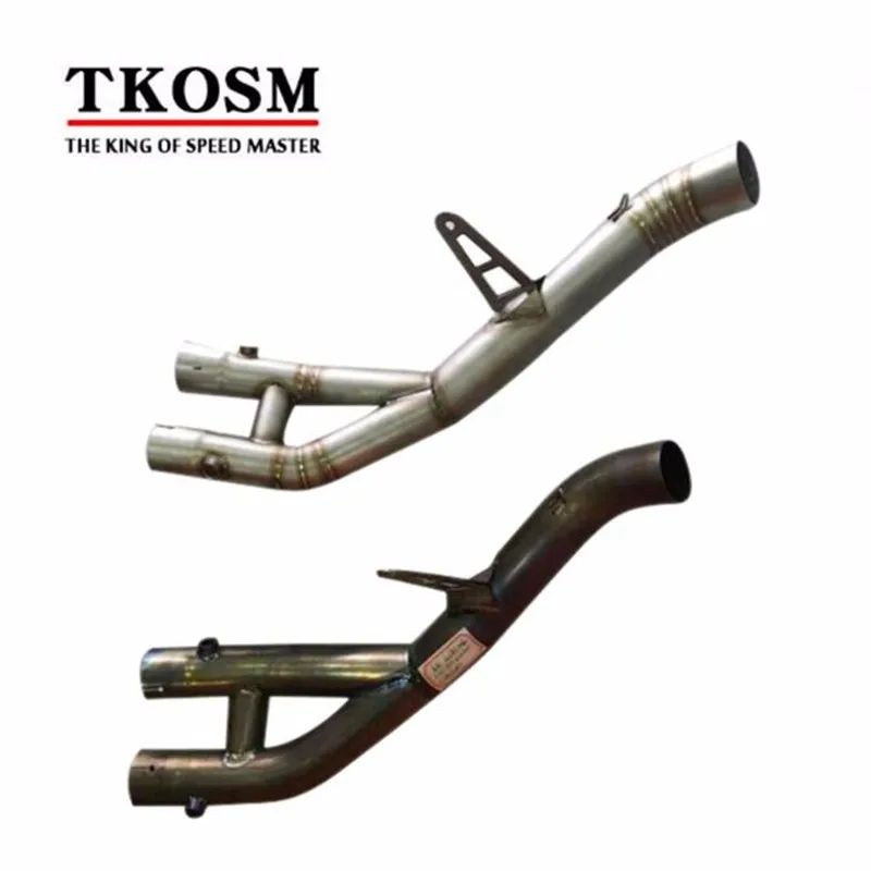 TKOSM Motorcycle Exhaust Middle Pipe for 2015/2016 R1 Modified Exhaust