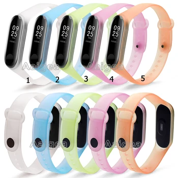 

Transparent Silicone Waterproof Strap Band For Xiaomi Mi band 3 MiBand 3 Sport Bracelet Wrist band for xiaomi mi band 3 strap