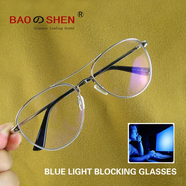 Best Price Blue Light Blocking Glasses Handbag computer goggles anti blue rays computer glasses Sunlight Decoration Pilot glasses male Big