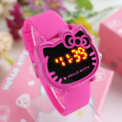 Top Quality 7 Colors Cute Hello Kitty font b Watch b font For Kids Women Fashion