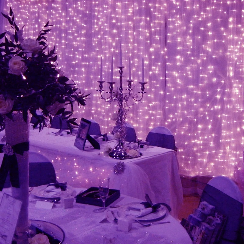 Gran cascada Led Luces lámpara raya ventana jardín hadas fiesta al aire libre brillo Luces decoración cadena Navidad Gran cascada Led Luces lámpara raya ventana jardín hadas fiesta al aire libre brillo Luces decoración cadena Navidad