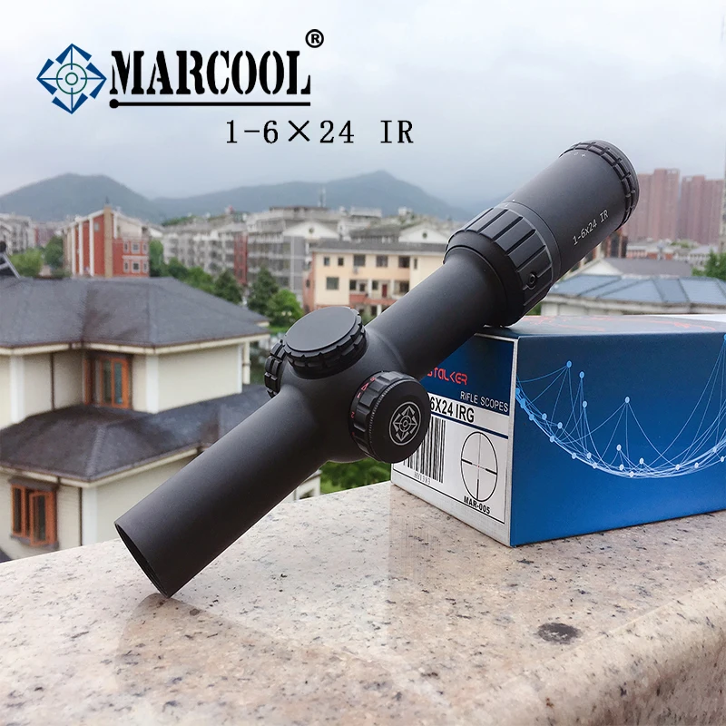 Marcool 1 6 × 24 IG прицел Регулируемый Красный точечный охотничий свет тактический