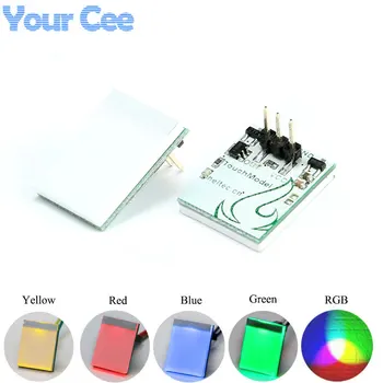 

5 pcs Blue Color HTTM Series Capacitive Touch Switch Button Module New Yellow Green Red RGB LED Sensor Module