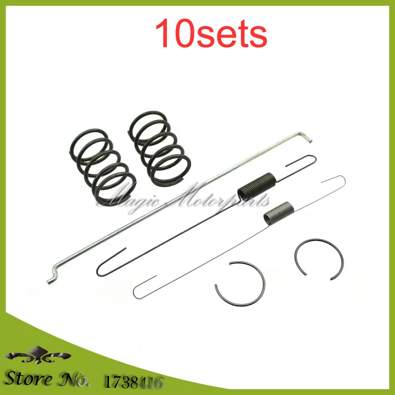 10x Throttle Governor Link Rod Return Valve Springs Piston Clips Set