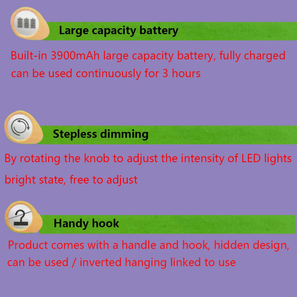 Кемпинг SMD 5730 светодио дный, DC5V 1/2A Многофункциональный Беспроводной лампы дневного света, AC 100-240 В к DC 5-7 В Перезаряжаемые аварийное