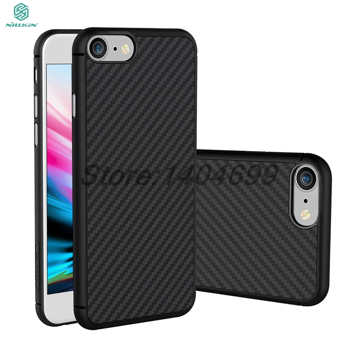 

sFor iPhone 8 Case Nillkin Synthetic Fiber Hard Back Cover PP Plastic Carbon Fiber Case For Apple iPhone 8 (4.7 inch Phone)