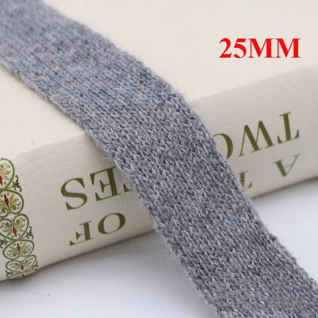 Meetee 9yards 1 4CM Rabbit Wool Yarn Webbing Cotton Woven Belt Ribbon
