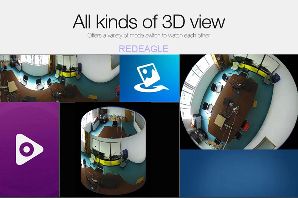 Redeagle 960 P 1080 P 3D IP Wi-Fi Камера купол Fisheye Видеоняни и радионяни панорама HD 2mp/1.3mp Беспроводной Wi-Fi CCTV smart security cameas