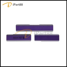 IPart88 20 компл./лот Micro SD+ SIM+ зарядка через USB Порты и разъёмы Dust Разъем Крышка клапаном части для Xperia Z1 L39 L39H C6903 C6906 C6943