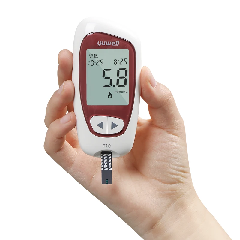 Глюкометр yuwell 710, измеритель уровня глюкозы в крови, измеритель уровня сахара в крови, тестер сахара, измеритель уровня сахара в крови+ 50 шт. тест-полосок