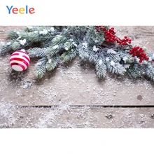 Yeele Рождество фотосессия деревянная доска сосновая елка шар снег ребенок фотографии фоны для фотографий фоны для фотостудии