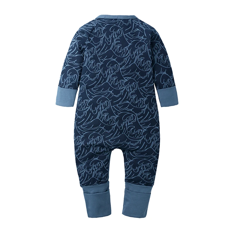 Летняя одежда для маленьких мальчиков, одежда для новорожденных, спортивный костюм, хлопковые пижамы с длинными рукавами для детей возрастом до 2 лет комбинезоны детская одежда детские длинные пижамы PQ133