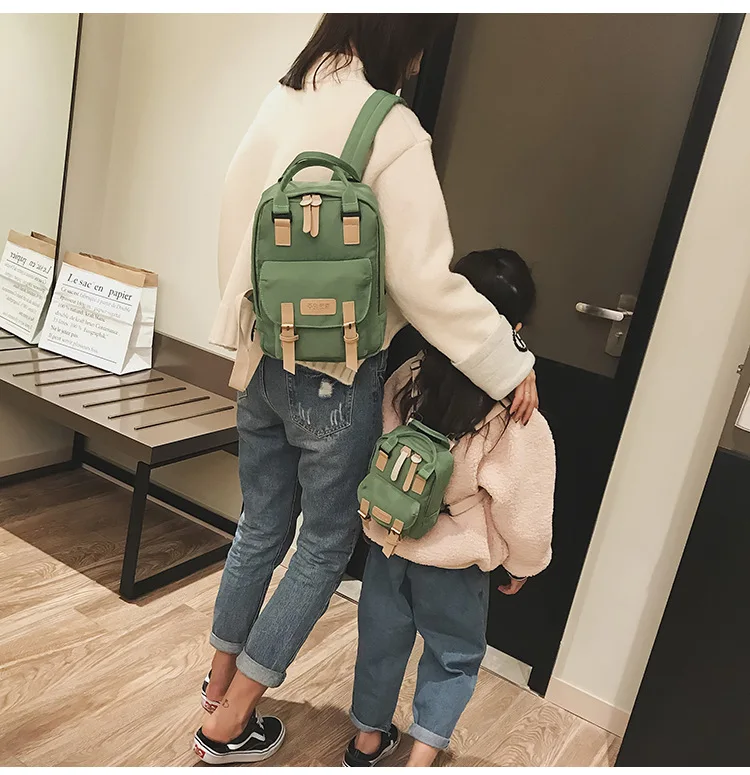 Повседневный подарок для мамы и дочки, рюкзак с маленькой цепочкой для девочек, дизайнерская детская школьная сумка, нейлоновый Детский рюкзак, рюкзак Mochila