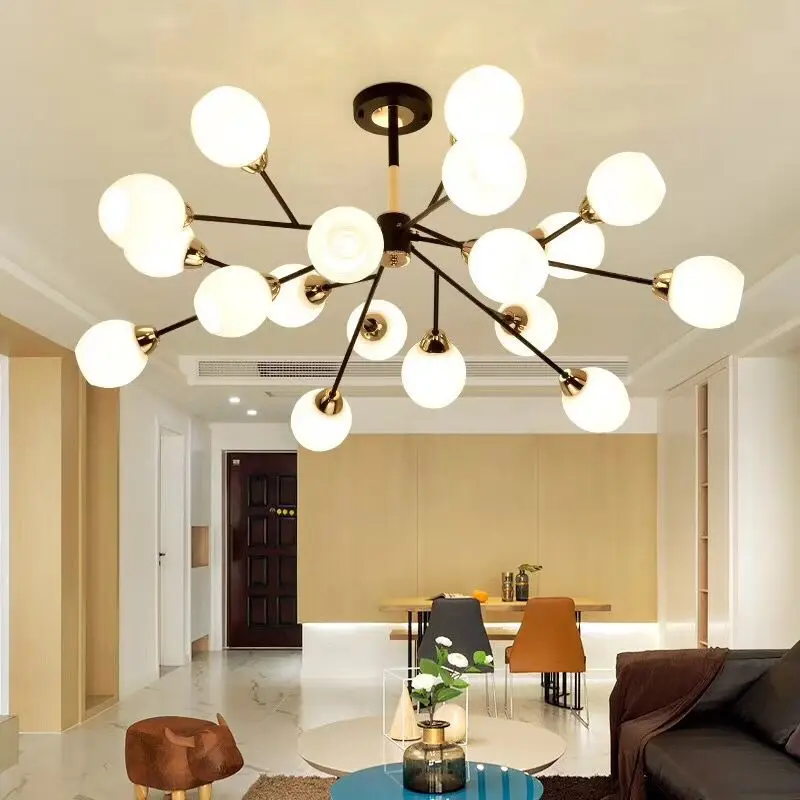 

Modern LED chandeliers ceiling Nordic luminaires Deco lighting Glass fixtures living room bedroom dinning room hanging lights