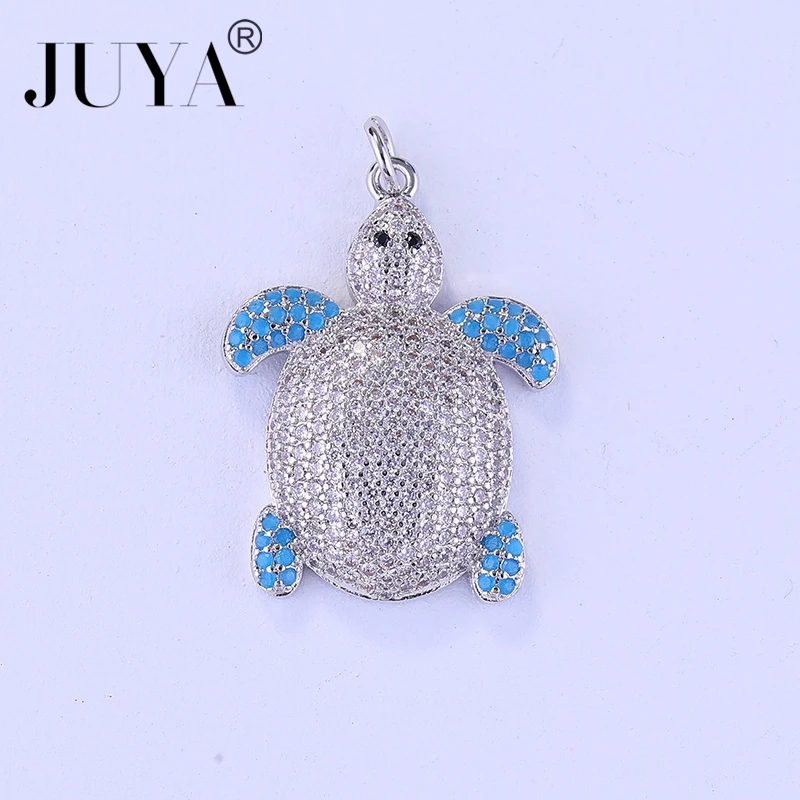 5pcs Top Quality Copper AAA Zircon Tortoise Turtle Charms Pendants Fit Jewelry Making Findings Accessories Diy Handmade Pingente