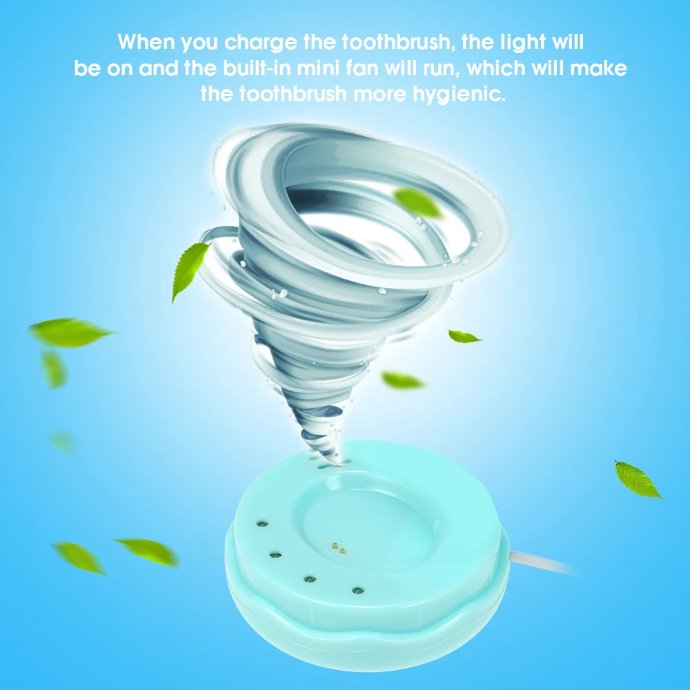 Lanbeibei Детская электрическая зубная щетка u-образная умная звуковая подзаряжаемая зубная щетка 3 режима функция для малышей Уход за полостью рта