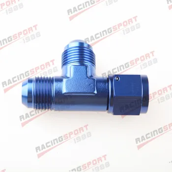 

AN-10 Male To 10AN Male To -10AN Female Pipe Flare Tee T Piece Fuel Fitting Blue