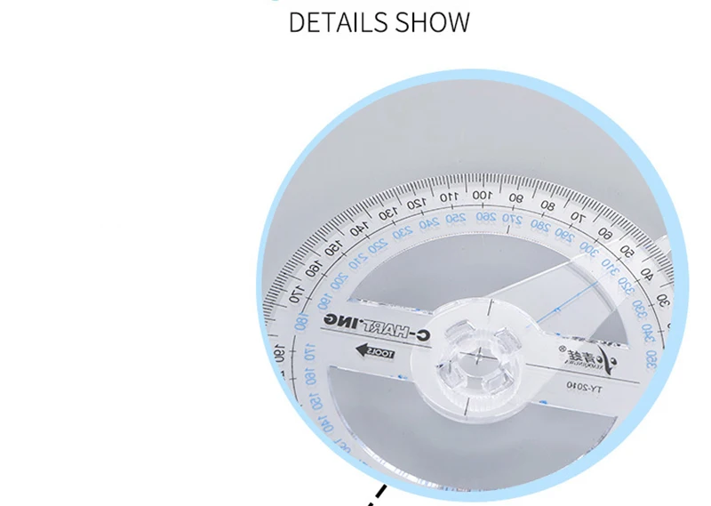 2 шт. пластик 360 градусов указка линейка транспортира угол искатель поворотный рычаг для школы офисные принадлежности пантограф пластиковая линейка