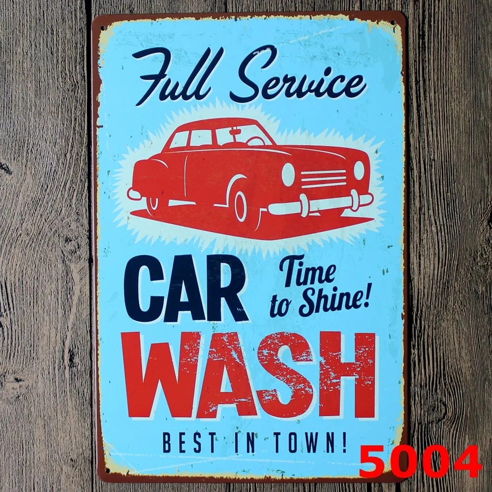

FULL SERVICE car wash Printing Metal Wall Sticker Europe Design Tin Sign Iron Antique Tin Painting Pub DECOR 20X30CM