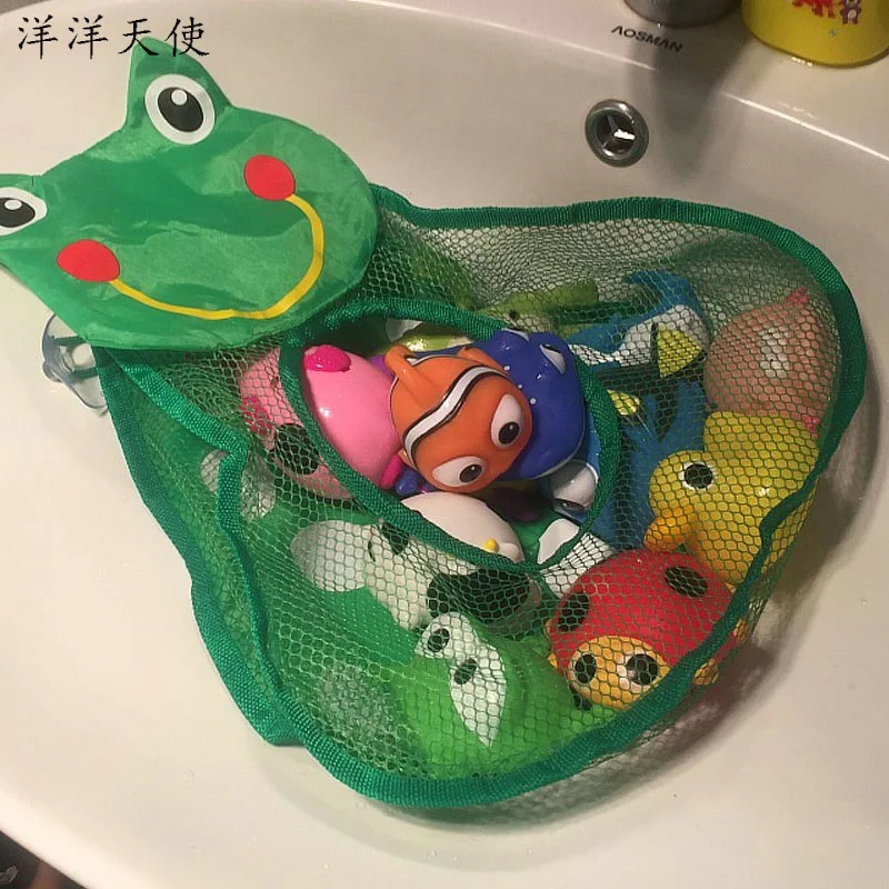 

Baby Bath Toys Duck Showers Storage Bag Large Mesh Beach Bath Portab Foldable Bag Baby Shower Games Reborn Baby Doll Water Games