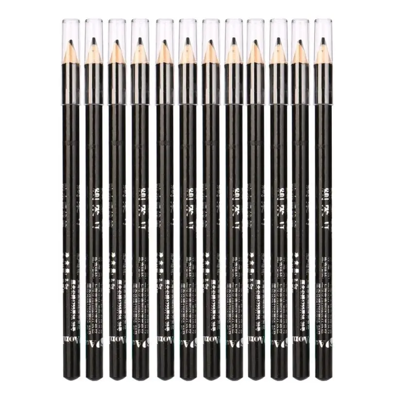 eyeliner 2017 Professional Beauty 12pcs/set Brand Waterproof Liquid Eye Liner Black Eyeliner Pencil Makeup Pen drop ship 17sep12