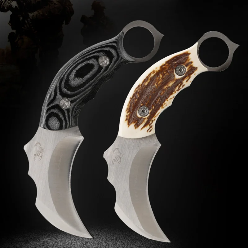 HS инструменты Открытый Karambit ножи охотничьи ножи кемпинг инструмент выживания тактический нержавеющая сталь коготь скорпиона