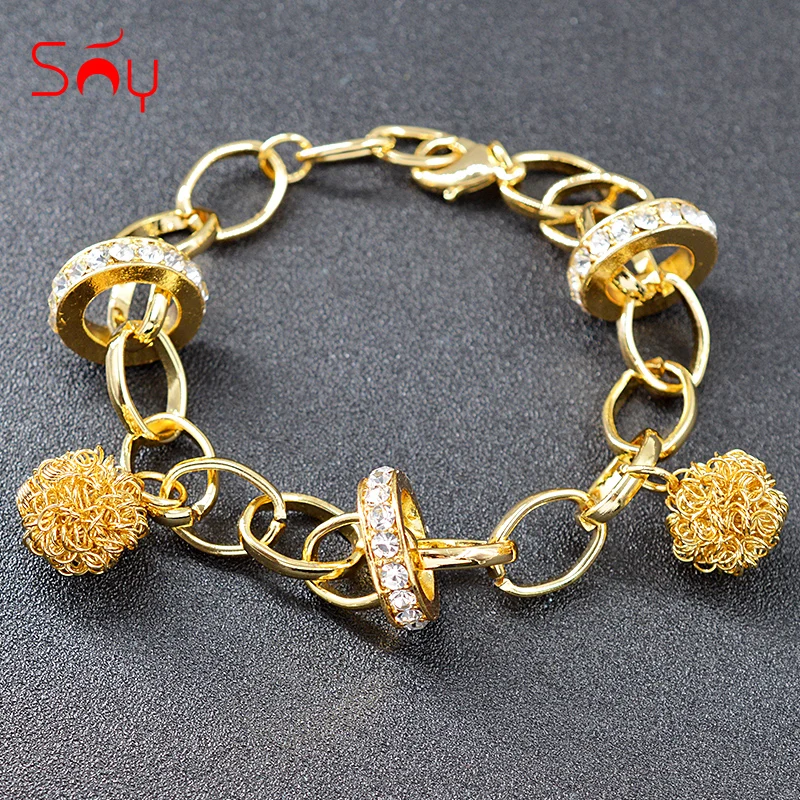 

Sunny Jewelry Hot Selling Charm Bracelet For Women Hand Chains Link Chain Cubic Zirconia Bracelet For Wedding Jewelry Findings