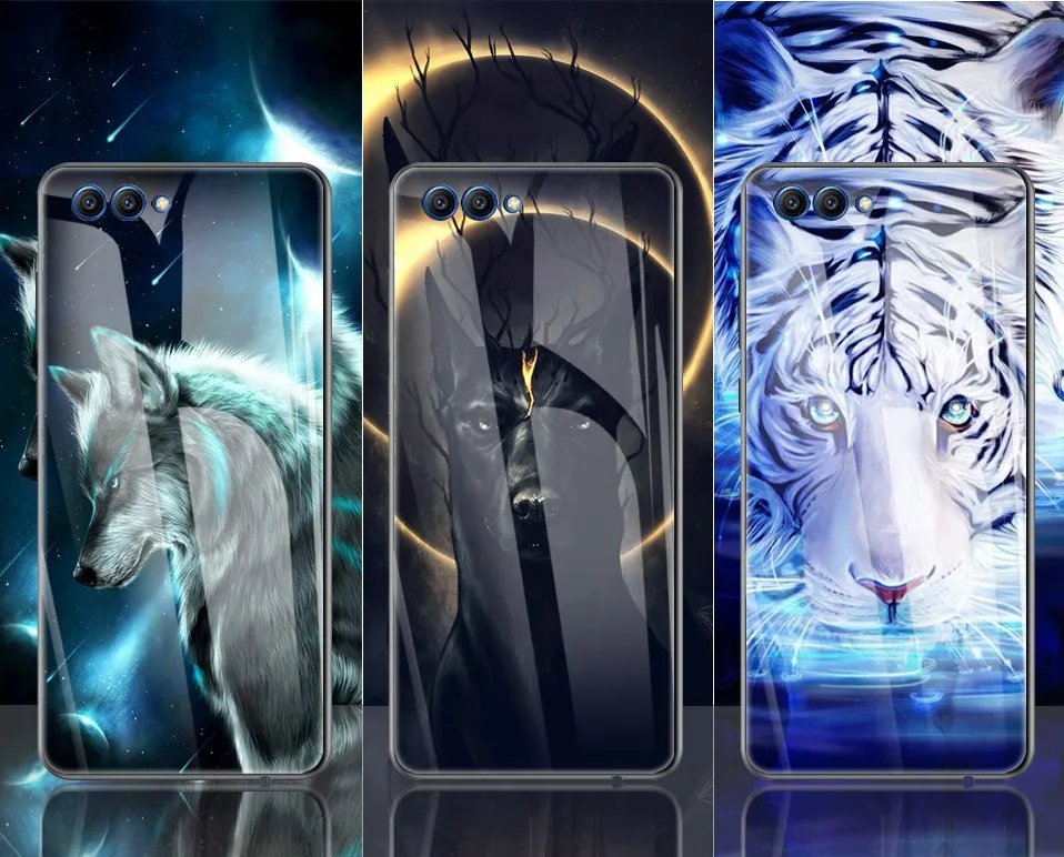 Animal Glass Case For Huawei Honor 10 Coque Silicone Luxury Back Cover Case For Huawei P20 Pro Honor 10 9 Mate 10 Lite P Smart (14)