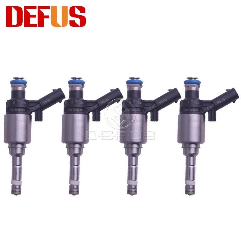 DEFUS 4 шт. OEM Fuel топливный инжектор для Volkswagen BEETLE Audi CC EOS PASSAT TIGUAN JETTA2.0T L4 Новый 06H906036E |